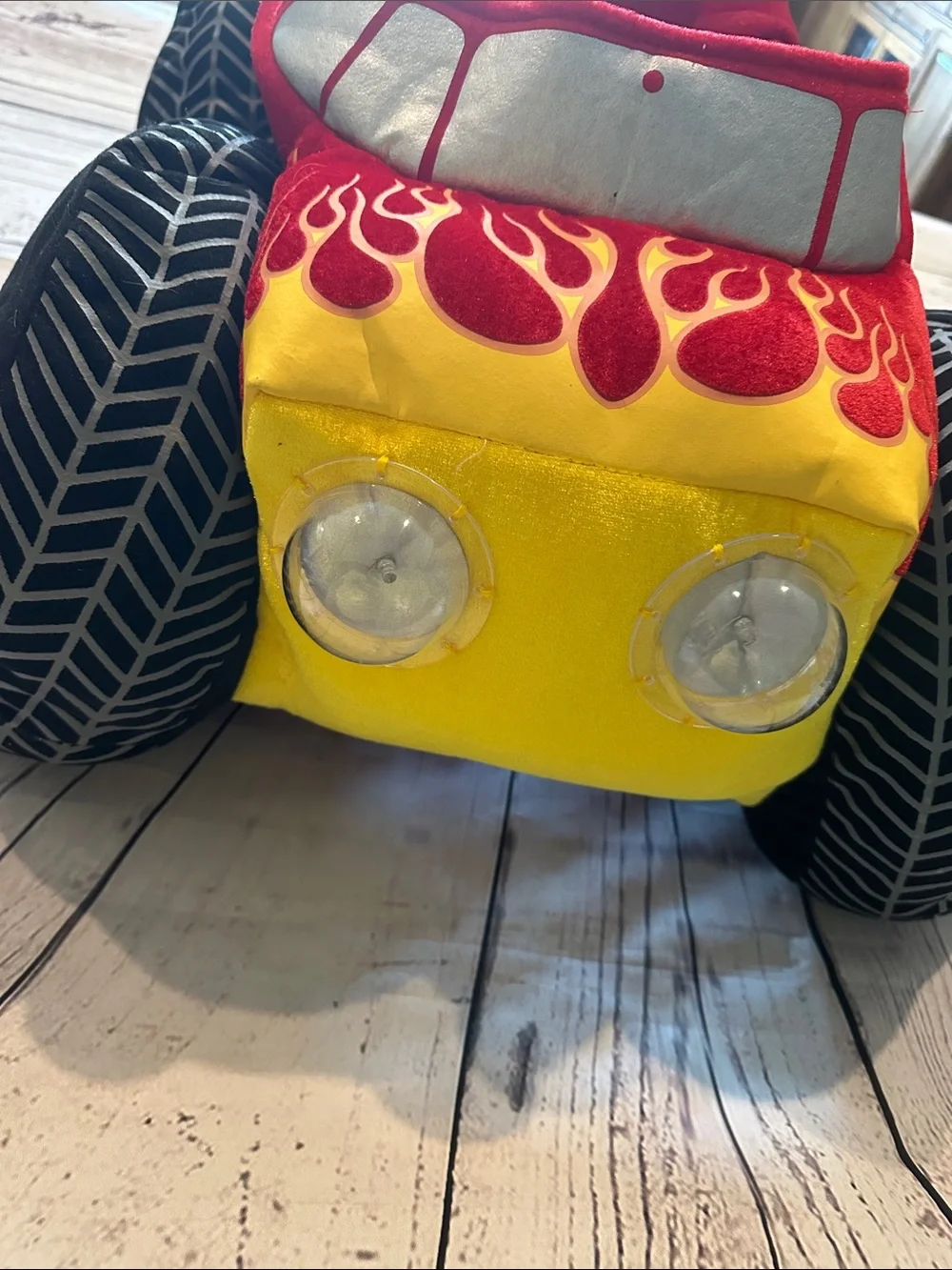 Kids dress-up Red Flame Wearable Plush Car Costume